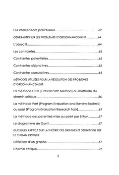 Concis des méthodes d'ordonnancement appliquées à la maintenance