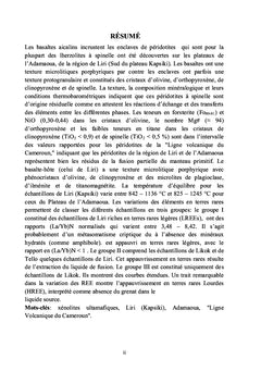 Les lherzolites à spinelle de Gangassaou et Liri