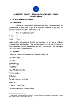 Structures des Groupes