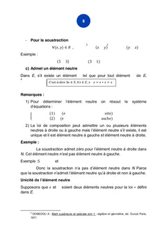 Structures des Groupes