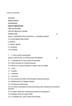 Mobile money et inclusion financière dans la ville de Bukavu