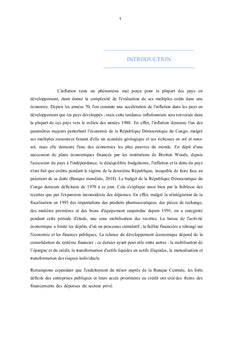 Incidence du déficit budgétaire sur l'inflation en RDC de 2002 à 2018