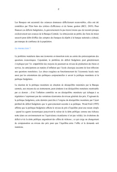 Incidence du déficit budgétaire sur l'inflation en RDC de 2002 à 2018