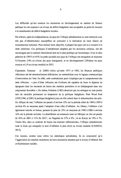 Incidence du déficit budgétaire sur l'inflation en RDC de 2002 à 2018