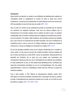 Référentiel de stage clinique des professionnels de santé