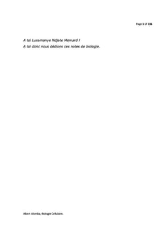 BIOLOGIE CELLULAIRE