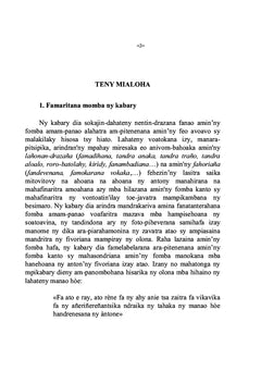 Discours kabary betsileo