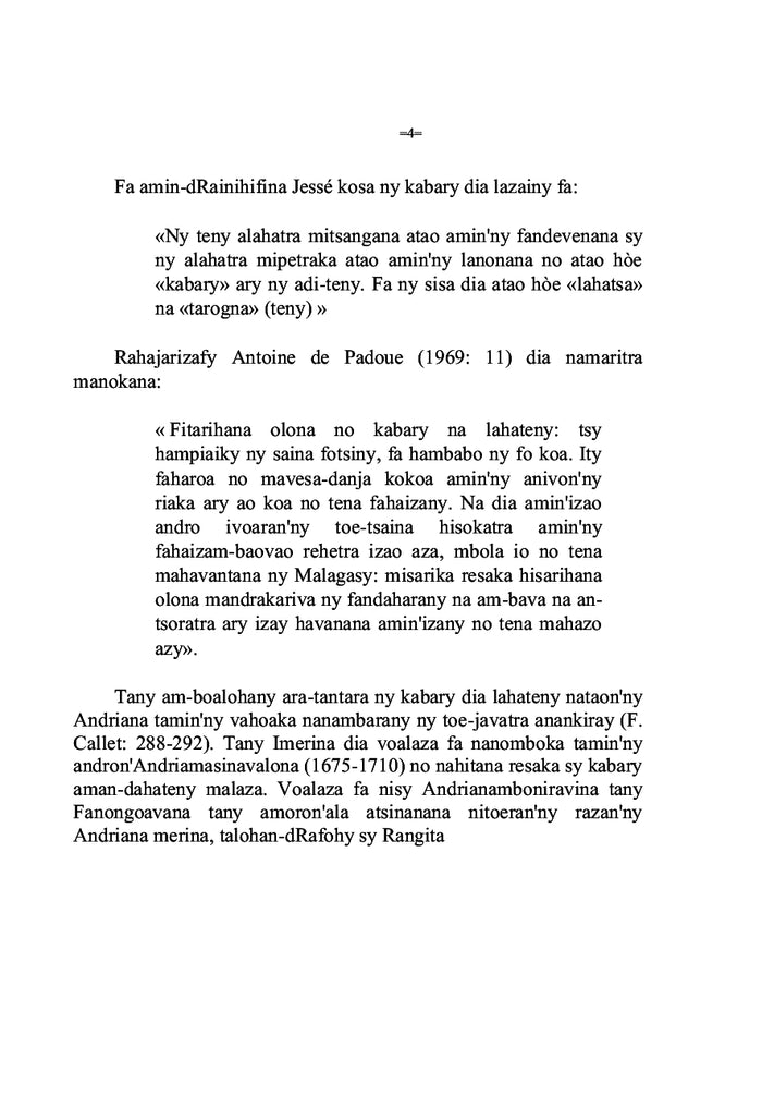 Discours kabary betsileo