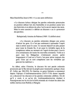 Discours kabary betsileo