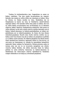 Discours kabary betsileo
