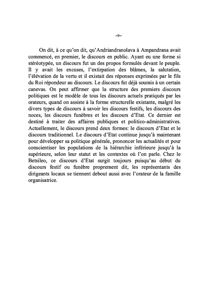 Discours kabary betsileo