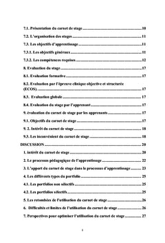 Projet d'élaboration d'un outil pédagogique: carnet de stage