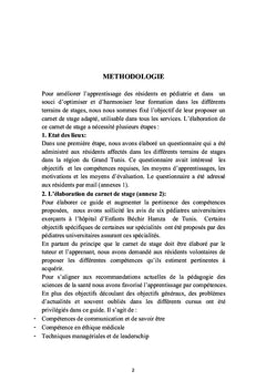Projet d'élaboration d'un outil pédagogique: carnet de stage