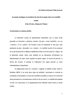 Sorcellerie et mobilité sociale