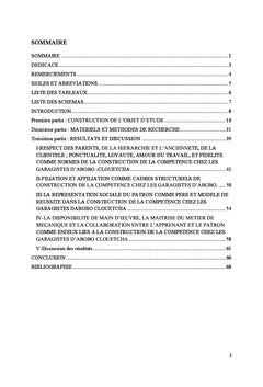 La construction de la compétence dans le secteur informel