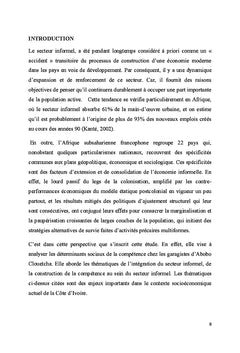 La construction de la compétence dans le secteur informel