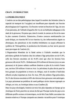 Prise en charge de l'anémie chez les enfants de moins de 5 ans
