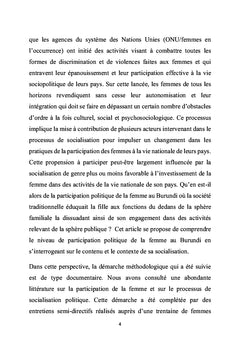 La participation politique de la femme au Burundi