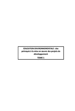 Education Environnementale: