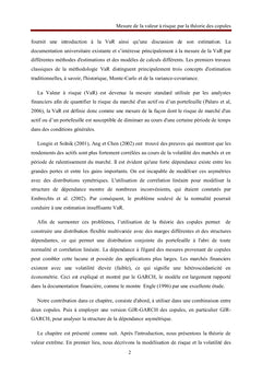 Mesure de la Valeur à Risque par la Théorie des Copules