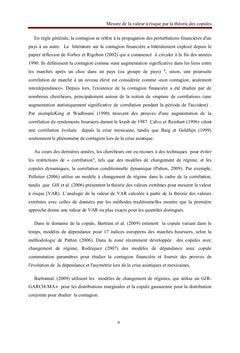 Mesure de la Valeur à Risque par la Théorie des Copules