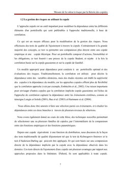 Mesure de la Valeur à Risque par la Théorie des Copules