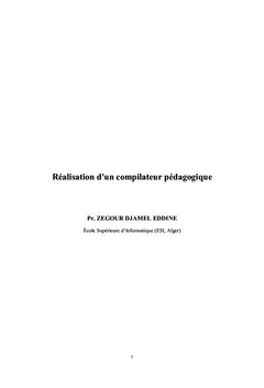 Réalisation d'un compilateur pédagogique