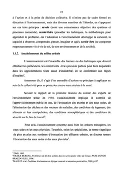 Diagnostic des connaissances sur l'assainissement en milieu urbain