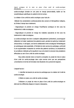 Aspects pratiques de mise en place d'une unité de cardio-oncologie