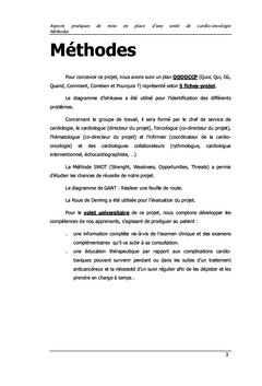 Aspects pratiques de mise en place d'une unité de cardio-oncologie
