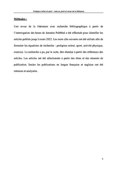 Prolapsus mitral et sport