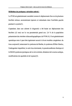Prolapsus mitral et sport