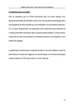 Prolapsus mitral et sport