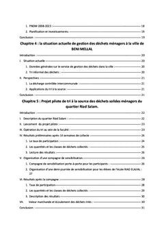 La sensibilisation et la participation au tri des déchets