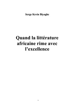 Quand la littérature africaine rime avec l'excellence