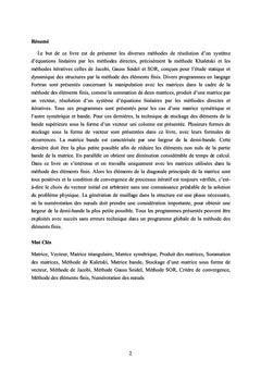 Matrices Bandes pour la Méthode des Eléments Finis