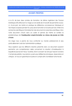 Inadéquation emploi-formation des jeunes en Côte d'Ivoire