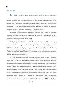 La pyrale des dattes dans la région de Biskra - Algérie