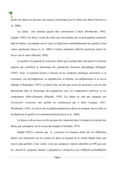 La pyrale des dattes dans la région de Biskra - Algérie