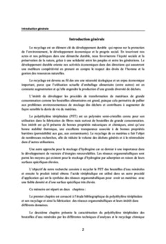 Valorisation du poly(éthylène téréphtalate) PET