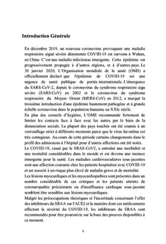 La COVID-19 et pathologies Cardiovasculaires
