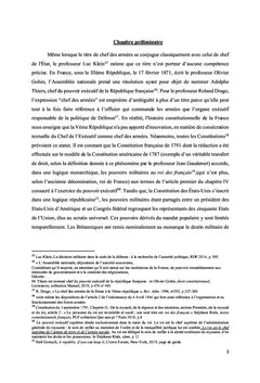 Les pouvoirs militaires du Chef de l'Exécutif