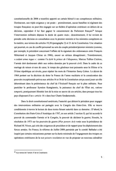Les pouvoirs militaires du Chef de l'Exécutif