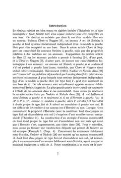 Propriétés de Steinitz sur les Modules Libres