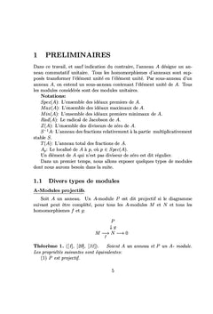 Propriétés de Steinitz sur les Modules Libres