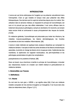 Ozonothérapie et médecine dentaire: mythe ou réalité