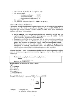 Synthèse VHDL d'architectures