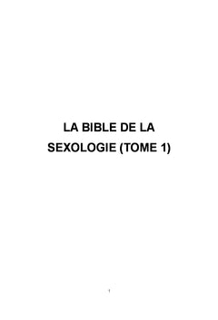 La bible de la sexologie
