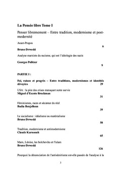 La pensée libre tome 1