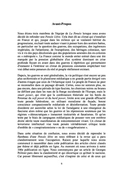 La pensée libre tome 1